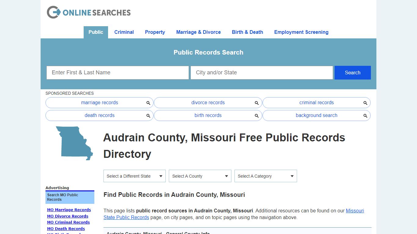 Audrain County, Missouri Public Records Directory