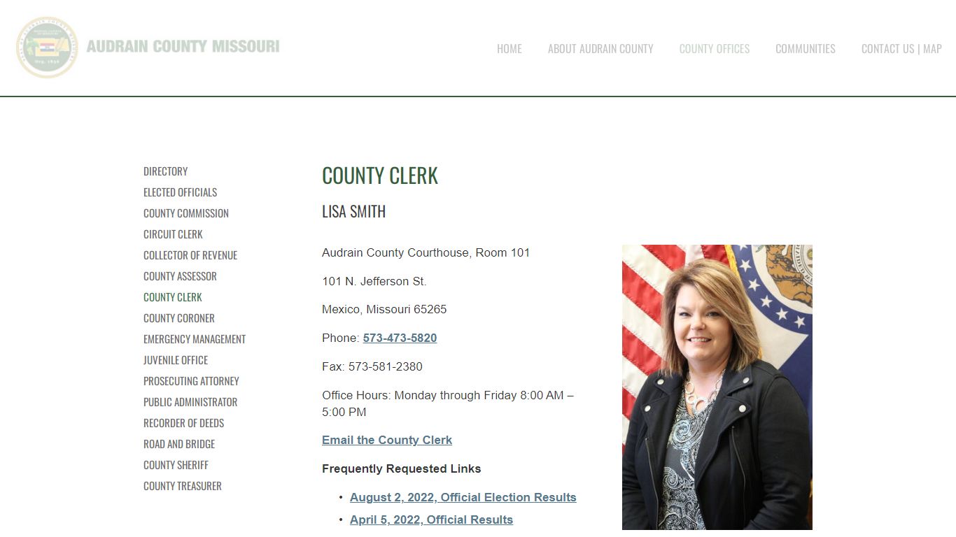 County Clerk — Audrain County Missouri