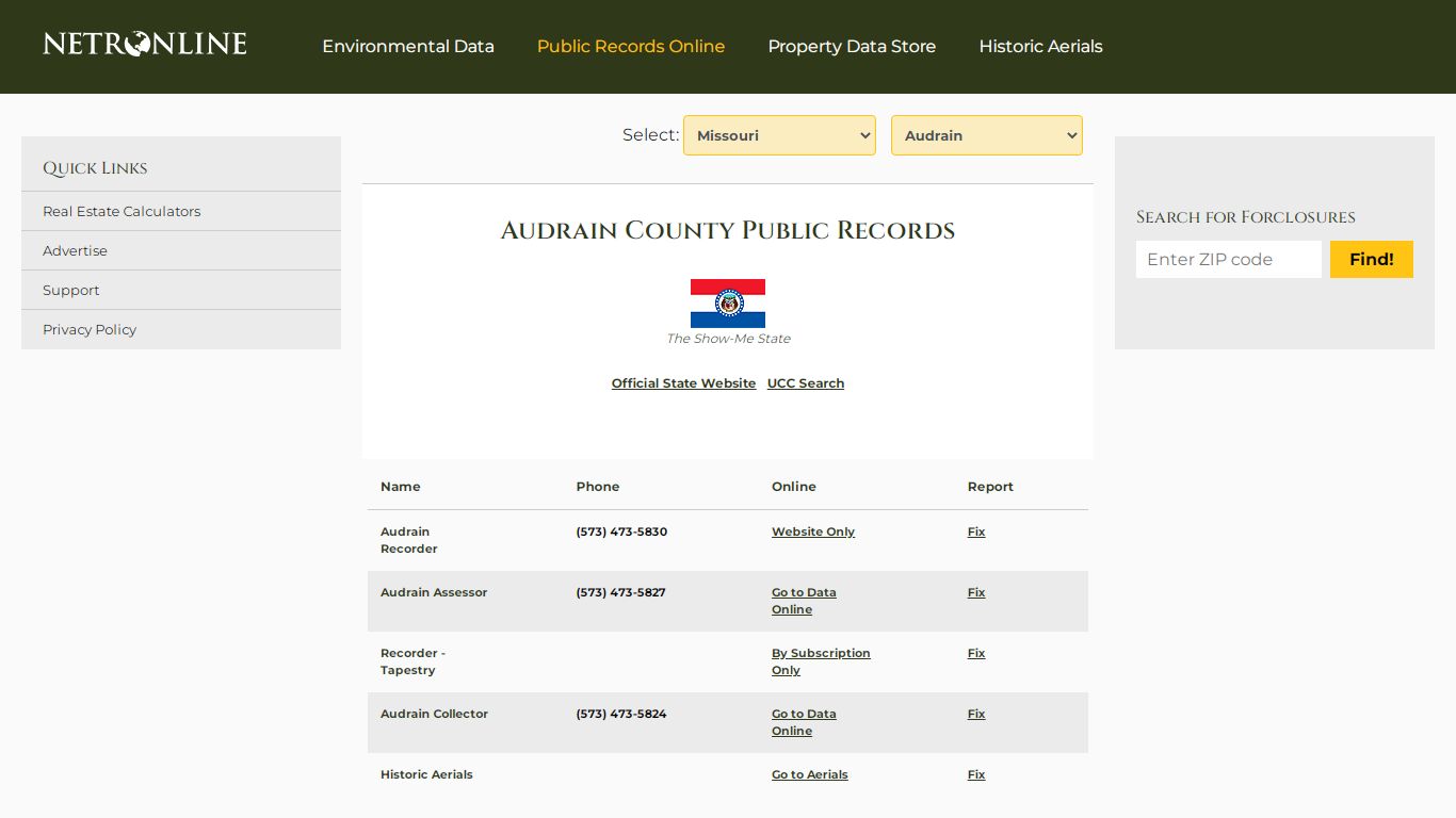 Audrain County Public Records - NETROnline.com