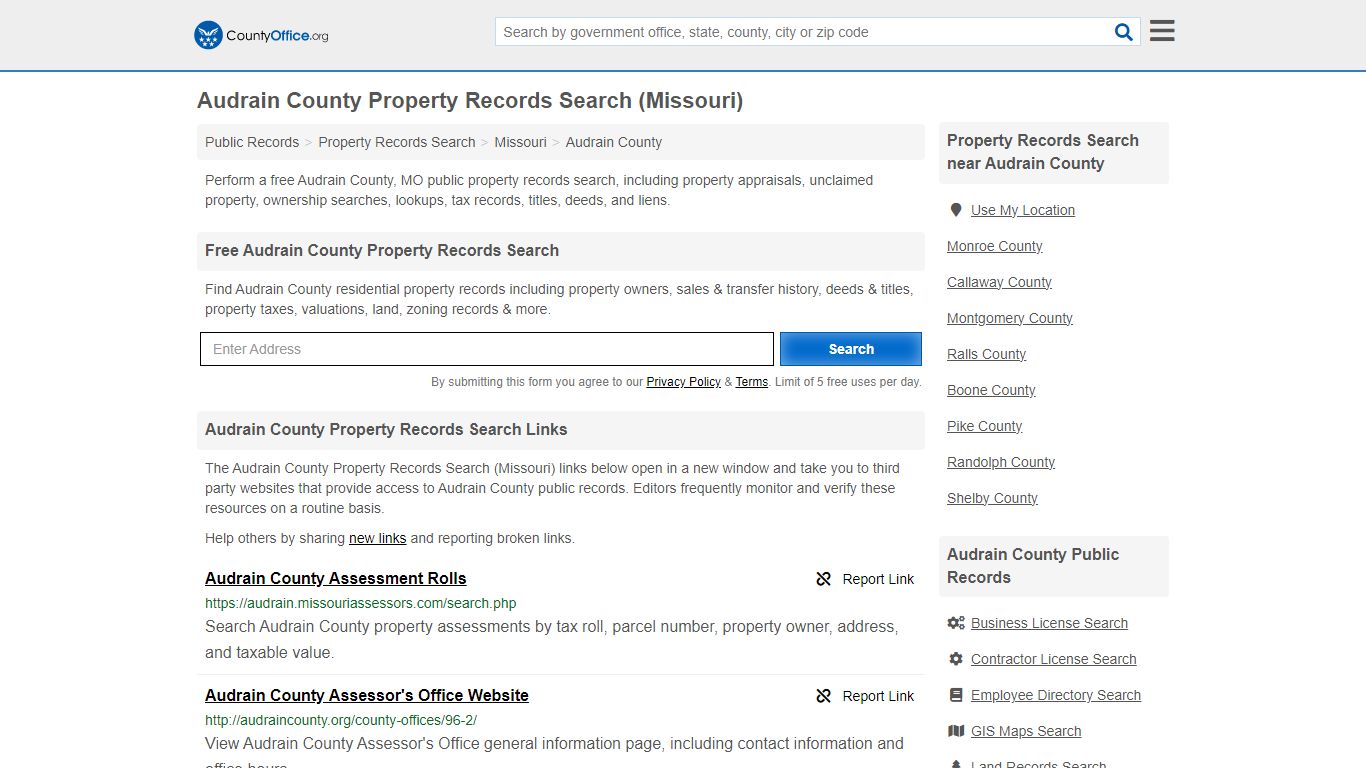 Audrain County Property Records Search (Missouri)